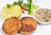 Котлеты куриные с пюре